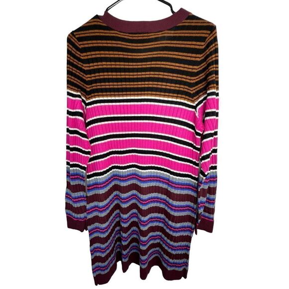 NWT Lane Bryant Colorful Striped Button Up Long Sleeve Cardigan - Picture 4 of 5